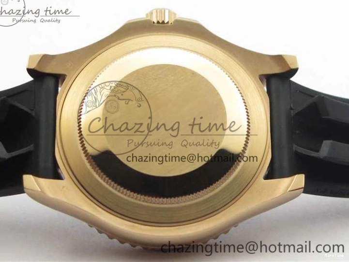 MiroTime 0112 WeatherProof Yacht-Master 40 116695SATS Bp Maker Best Edition Black Dial on Rubber Strap SA 3001